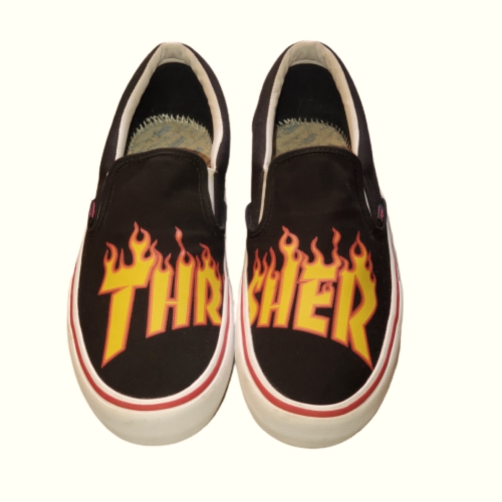 Mens Size 13 Vans X Thrasher Skater Shoes Slip on.